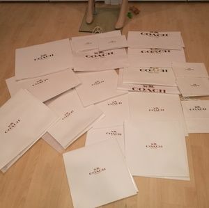 20 pieces Coach giftboxes &shopping bags